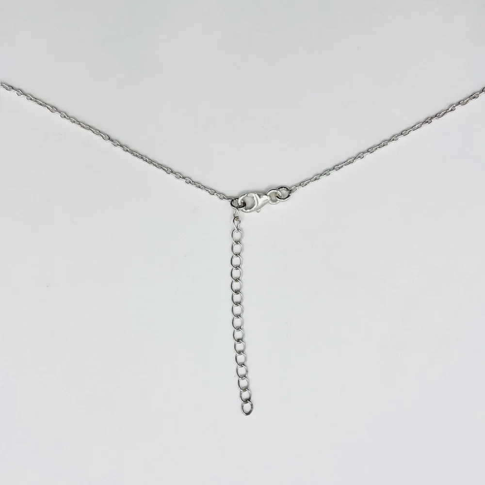 Marquise Cut Genuine Ruby Vintage 925 Sterling Silver Necklace - Picture 3 of 3